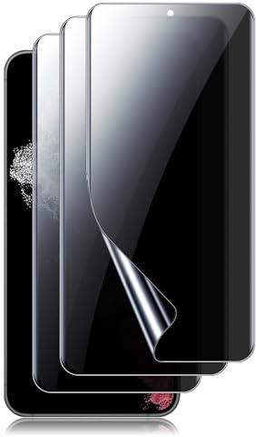 KUUBUUL Sichtschutz Display Schutz für Samsung Galaxy S22 Ultra 5G, 3 TPU Kratzfeste Privatsphäre Folien, Fingerabdruck/S Pen Kompatibel, Profi-Schaberkarte & Reinigungssets, Blasenfrei