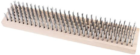 Hemobllo Cepillo de Alambre Resistente para Limpieza de Patio Eliminación de y Cabezal para Desincrustar y Desoxidar Superficies Exteriores