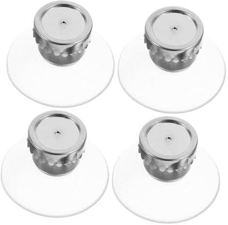 Ciieeo 4 portasapone magnetico in acciaio inox da bagno con ventosa montaggio a parete forte cuscinetto organizer compatto per doccia e lavandino