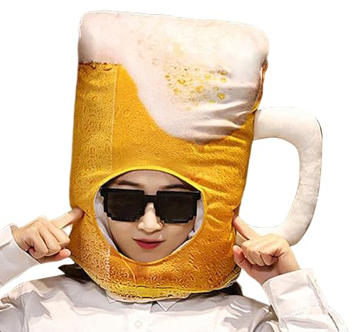 Bierhut aus Plüsch | Kostümköpfe aus lustigem Stein für Erwachsene – Cosplay Kopfgear Foto Requisiten für Bühne Karneval Veranstaltungen Halloween Masquerade Oktob