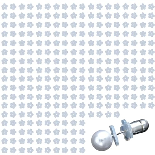 YUVKIN 50 Stück Anti Wildfleisch Disc No Pull Piercing Disc Wildfleisch Plättchen Ohrringverschlüsse (8mm*1.2mm)