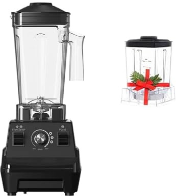 Frullatore da cucina ad alte prestazioni, frullatore alta potenza 1800 W, 1,8 l e 0,6, doppio contenitore, 2 pezzi Mescolare Energicamente(G5001 BLACK)