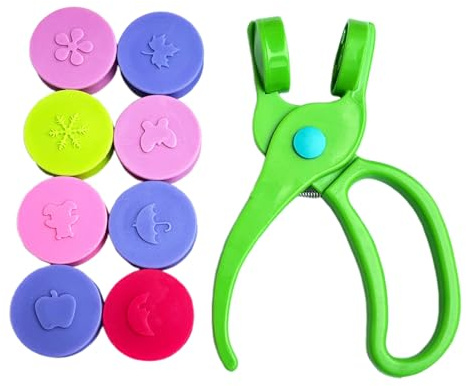 Papierprägewerkzeug – 8 x Papierstanzer, Logo-Prägestempel mit Hand-Design, kreatives Prägegerät für Papiere, ideal für Scrapbooking, Basteln, Kartenherstellung, Einladungen, Heimbüro, Kunstprojekte