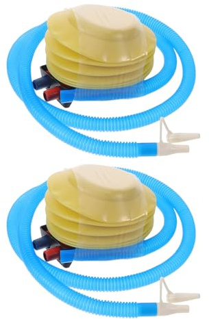 Toyvian 2 Uppsättningar Fotpump för Yogaboll och Uppblåsbara Utomhusleksaker Robust Manuell Fottryckluftpump med Pluggar och Pluggborttagare Kompakt och Lätt för Fitness Pool Strand och
