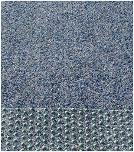 Kunstrasen, Rasenteppich,133/200 /400 cm Breite, blau-grau, (450 x 200 cm)