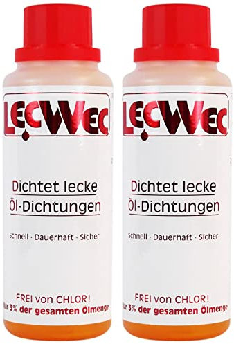 LecWec 2X Öldichtung Ölverlust Stop Ölstop Abdichtung Motor und Getriebe 200 ml