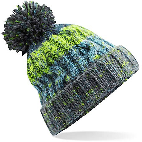 Beechfield Unisex Beechfield Corkscrew Pom Pom Beanie Beret