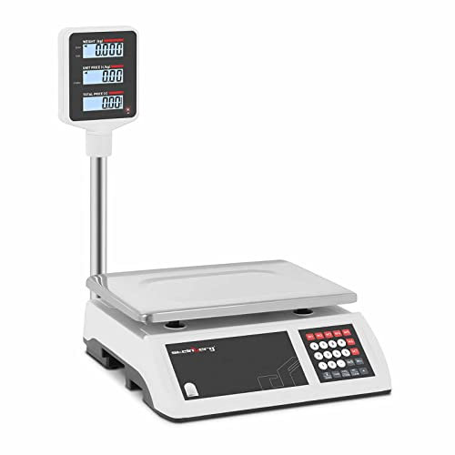 Steinberg Systems Kontrollwaage 15 kg / 2 g LCD-Hochanzeige 7 Speicherplätze Akku Digitalwaage