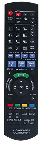 VINABTY N2QAYB000474 N2QAYB000644 Remplacement de la télécommande pour Panasonic BLU Ray Player DMR-EX773EBK DMR-XS400 DMR-BS785 DMR-EX83EB-K DMR-BW780 DMR-EX86EB-K DMREX773EBK DMR-BS885 DMREX83EB-K