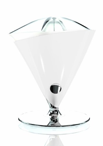 BUGATTI, Vita, Presse-agrumes électrique, Vitesse 90-95 tours par minute, Capacité 0,6 litre, Filtre en acier inoxydable, 80 W, Design élégant, Couleur Blanc