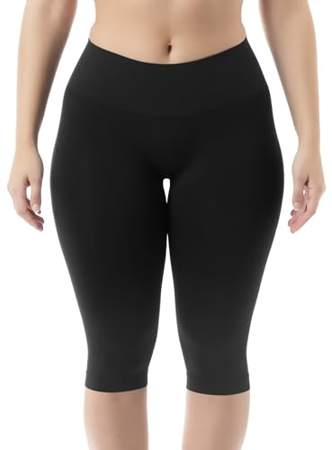 FarmaCell 604Y (Nero, S) Leggings Anticellulite Donna 3/4, Leggings Capri Modellanti con Effetto Fir, Made in Italy