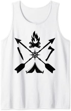 Bushcraft Axe Knife Survival Outdoor Camping Bushcrafter Tank Top