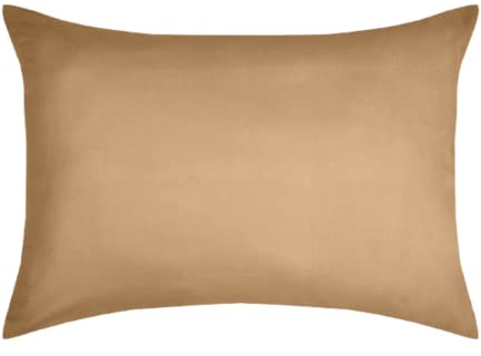 STOF - Kopfkissenbezug, Größe 50 x 70 cm, 100% Baumwolle, Öko-Tex Zertifiziert, hervorragende Qualität, Farbe: Curry, Modell Eden, Bettwäsche, weich und bequem, Uni, Uni