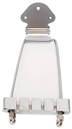 Gitarren-Trapez-Saitenhalter aus silberfarbenem Metall, glatt, 4 Saiten, langlebig, einfache Installation als Ersatz