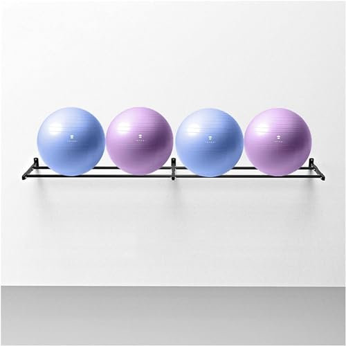 HACSYP Yoga-Ballständer, robuster Yoga-Ballhalter, Wandhalterung aus Metall, Aufbewahrungsregal, for Übungs-/Yoga-/Stabilitätsbälle