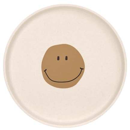 LÄSSIG Assiette enfant sans mélamine, sans BPA, pour lave-vaisselle et micro-ondes/Plate Happy Rascals Smile
