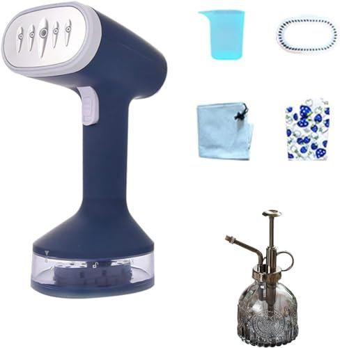 ARTSZY Ferro da Stiro a Vapore Portatile, Piccolo Vapore Elettrico Verticale for Uso Domestico, Mini Macchina da Stiro a Vapore Portatile for dormitorio da Viaggio,Blu