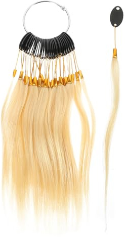 MAGICLULU 30 Pièces Échantillons de Cheveux Humains Légers et Faciles à Transporter pour Salon de Coiffure et Formation Coloration