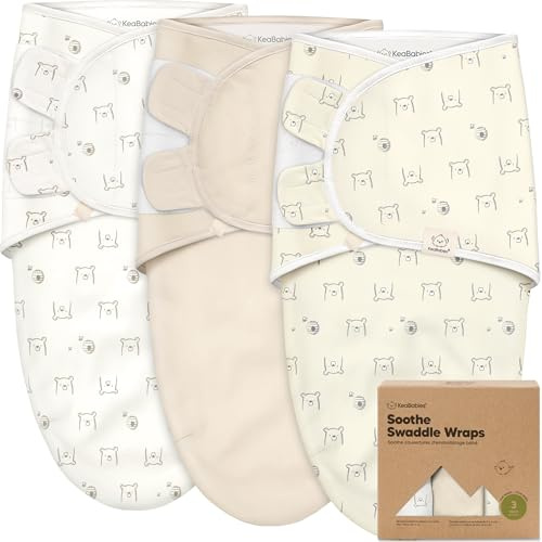 3-Pack Bio Swaddle Schlafsack Baby - Pucksack Baby 0-3 monate für Neugeborene, Weich und Gemütlich Pucktuch Säuglinge fur Mädchen, Jungen, Babyschlafsack Neugeborene,Atmungsaktiv(Bumble Bear)