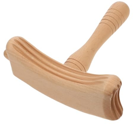 Massagestab Braun, Tragbar und Leicht für Anwendung | Holz für Haushalt und Alltag, Kompakt zum Mitnehmen und Verstauen, Geeignet für Kopf und Nackenmassage