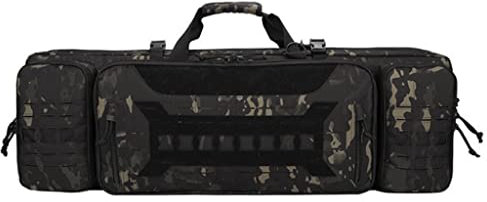 ANSNOW Doppelte Langgewehrtasche Waffentransportkoffer Outdoor-Karabinerkoffer Wasser- Und Staubdicht Langwaffenkoffer Tasche Verschließbar Perfekt Für Aufbewahrung Und Transport Camouflage/Camoufla
