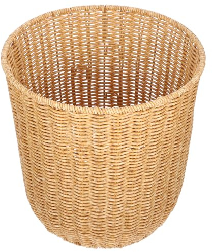 Ciieeo Corbeille À Déchets Ronde En Rotin Corbeille À Papier Tissée Petite Poubelle En Papier En Osier Fleur De Plante Bac De Rangement De Jouets Pour Animaux De Compagnie Pour Enfants