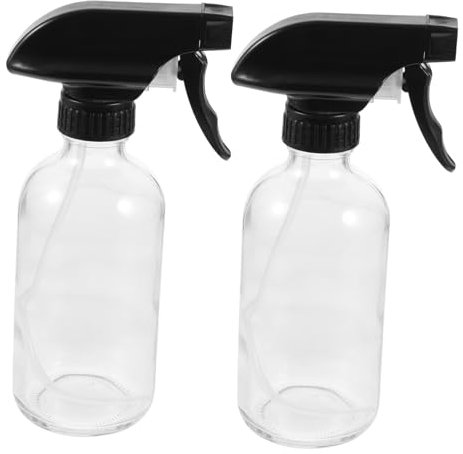 HONMEET 2pièces Bouteille Verre Pulvérisateur à Pression Manuelle Lot De Capacité Transparent Flacon Pour Maison Le Jardin Bureau
