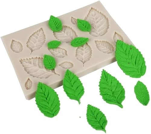 Hominas Silikonformen, 3D Silikon Blatt Fondant Kuchenform Schimmel Mini Tropical Blattform für DIY Handwerk, Brot, Schokolade, Zucker Flipping, Kuchen Dekoration