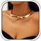Handcess Chunky Halskette Gold Choker Halsketten Punk Dicke Halskette für Frauen, Einheitsgröße, Metall, Kein Edelstein