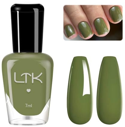 Green Nail Polish - Forest Green Nail Varnish - Air Quick Dry Nail Polish - Chip Resistant & Easy Apply Nail Art Polish Grass green Color For Women Girls Manicure DIY