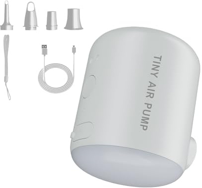 Pompe à air pour gonflables - Pompe flottante de piscine | Matelas rechargeable avec lumière LED, outil de gonflage extérieur portable de 2 200 mAh pour camping et maillets de patio