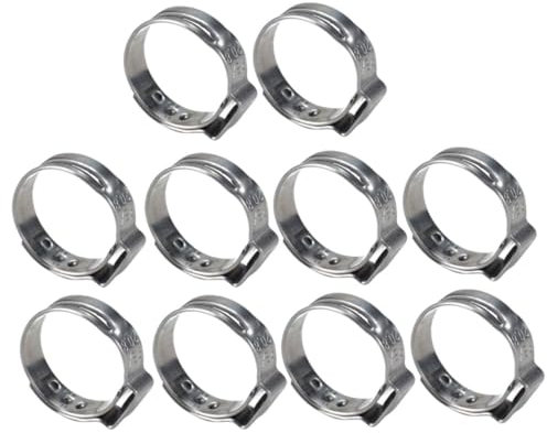 Collier de Serrage à Vis sans Fin 5/8 Pouce 10 Pièces en Acier Inoxydable