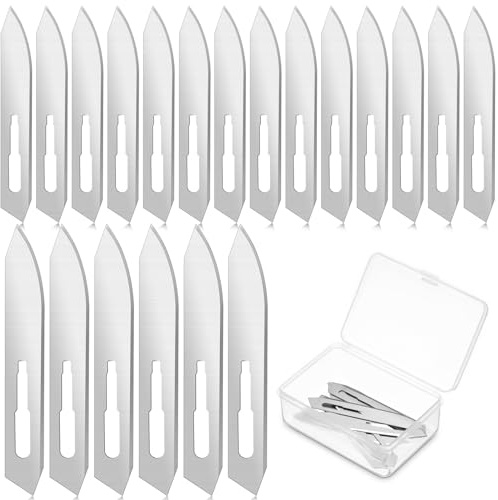 Otoolling 48 Pcs #60 Stainless Steel Blades Replacement Skinning Hunting | Foil Wrapped Individually, Skinning Blades, Suit Hunting Deer Fishing Outdoor Tasks