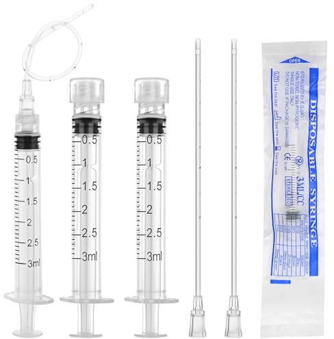 10 Pack 3ml Luer Lock Syringe - Syringes for Liquid with Soft Tube - Individually Pcakaged，Scientific Labs and Measuring, Refilling Inks