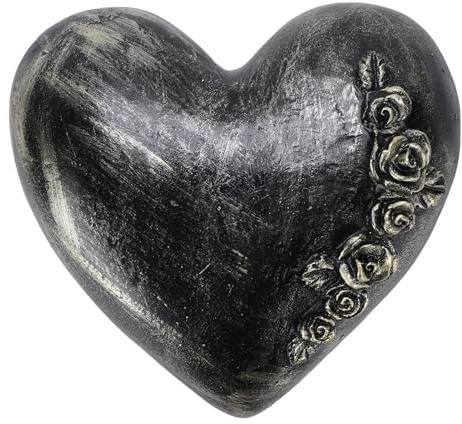 Fdit Pietra Commemorativa per Animali Domestici, Robusta Lapide in Resina a Forma di Cuore con Incisione Personalizzata per la Decorazione del Cortile del Giardino