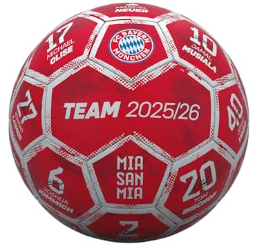 FC Bayern München I Fußball Größe 5 I Signature 2025-26 I Ball mit Unterschriften der Spieler