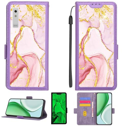 Kinetijy Funda Compatible para Onyx BOOX Palma 2 Pro eReader Funda Case Carcasa Soporte Cover [con 9H Dureza HD Protector Pantalla][Bloqueo RFID][Purpurina Dorada + Brillante] PTZ-FDL