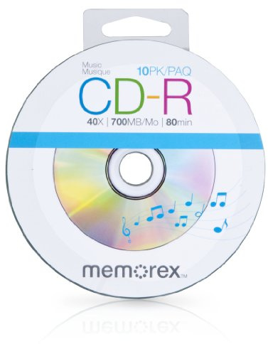 Memorex 99055 40 x 700 MB 80 Min Musik CD-R Discs, 10 Stück