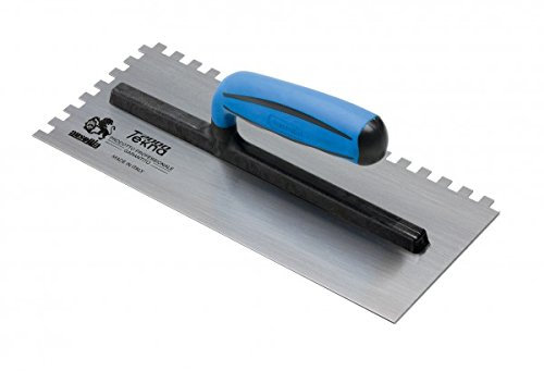 Ausonia - Frattazzo per stucco 28X12 TEKNA lama acciaio dentata D 7,5x7,5