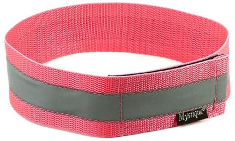 Mystique Signalhalsband mit Klettverschluss Reflexhalsband 45cm Neon pink