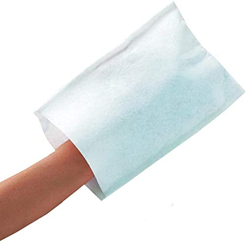 Guanto da bagno monouso in tessuto non tessuto, 75 g, saldato 155 x 210 mm, confezione da 2 confezioni da 50