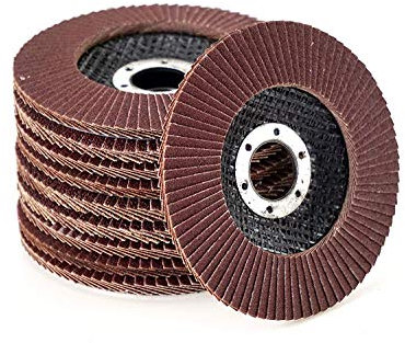 20 dischi lamellari – Ø 115 mm x 22,23 mm – Pacchetto MIX – Grana Mista 5 X Grana 40/60/80/120 – Marrone | Dischi lamellari standard | Disco abrasivo | Disco lamellare