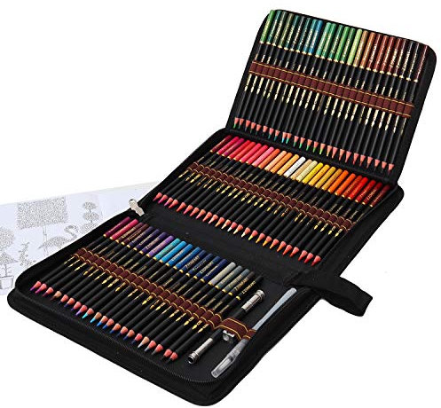 WRKEY Aquarell Buntstifte Set, 72 Professionelle Aquarellstifte Farbstifte Zeichnen Art Set für Farbmischung Malen und Aquarellmalerei, Ideales Set für Künstler, Erwachsene und Kinder