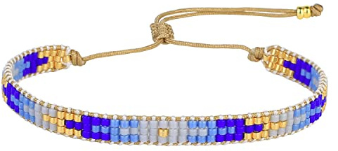 KELITCH Chic Perle Di Boemia Bracciali Avvolgente In Colori Misti Bracciale Intrecciato A Mano Per Donna