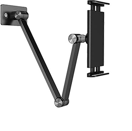 YIFEI2013-SHOP Support de Tablette Murale, Support de Tablette réglable Pliable, Support de Bras de Support de Cuisine en Aluminium for Tablette et téléphone Mobile de 5 à 13 Pouces (Color : Black)