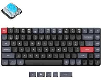 Keychron K3 Pro Ultra-Slim QMK/VIA Wireless Tastiera meccanica personalizzata, Macro programmabile 75% Layout RGB con basso profilo Gateron G Pro Brown Switch PBT keycap per Mac Windows Linux