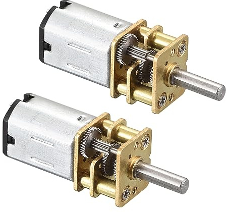 Rebower 2 Pcs Micro Vitesse Réduction Gear Moteur 500RPM DC 6V | avec Boîte Vitesses Métal Plein, pour Bricolage RC Avion Modèle Voiture