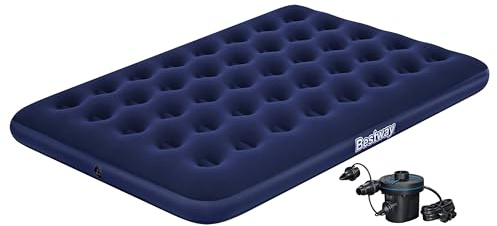 1,91 m x 1,37 x 22 cm (75 x 54 x 8,75 tum) luftmadrass full hand AC-pump