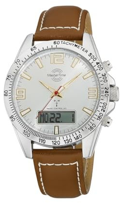 Master Time Funk Quarz Herren Uhr Analog-Digital mit Leder Armband MTGA-10877-42L