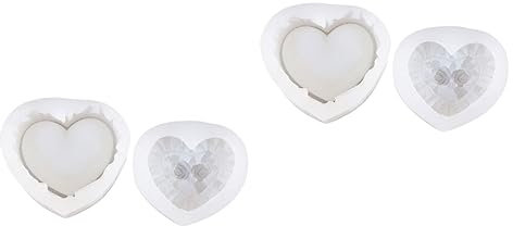 STOBOK 2 Paar Liebe Silikonform Silikonbehälter Behälter Aus Silikon Silikonformen Epoxidharz Für Tischplatten Kreative Formen Schreibtisch Kieselgel Weiß Ornamente